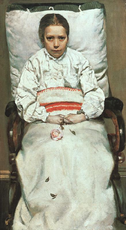 Christian Krohg The Sick Girl Sweden oil painting art